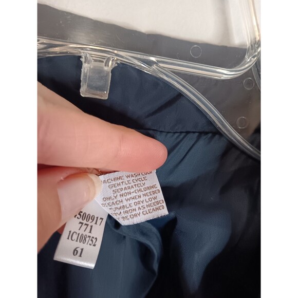 Chicos Lightweight Jacket Button Up Polyester Blue Sz 3 Womens Large - Picture 3 of 4